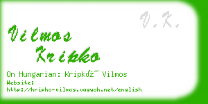 vilmos kripko business card